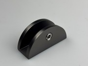 Round bracket for 10mm glass in Gun Black Dumb Oil